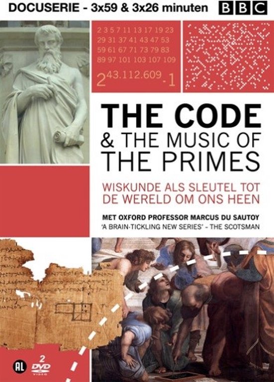 DVD hoes: 'The Code & The Music Of The Primes'. Met fragmenten uit de serie en afbeeldingen van Marcus Caecilius.