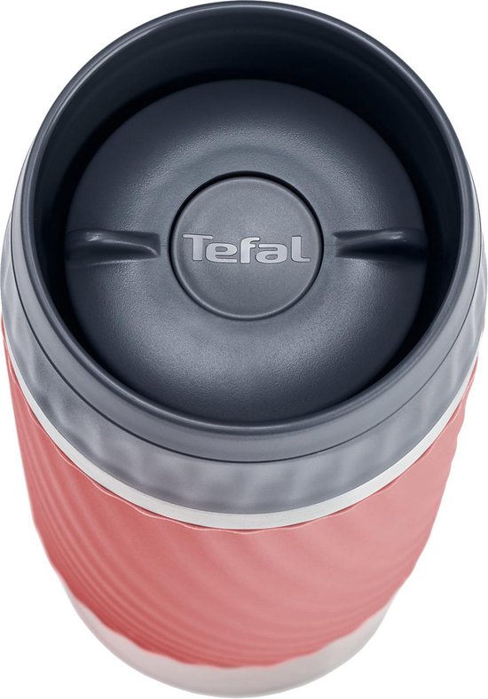 Tefal Travel Mug Easy Twist Thermosfles - Koraalrood - 0,36 liter - Tefal