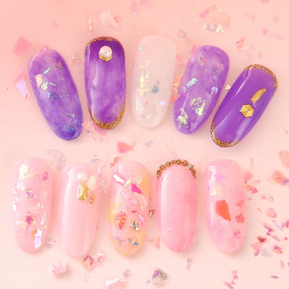 DRM Nageldecoratie Broken Mirror Effect - #8