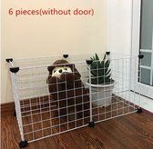 Hek Gates -Hond Hek-Hond Kat Bewaker - Gemakkelijk Behuizing Hondenhekken-Kennel Huis Oefening Training-Zonder Deur- 10 STKS wit