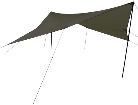 Foto: Campguru tarp polyester 3x3 grey tarpen grijs