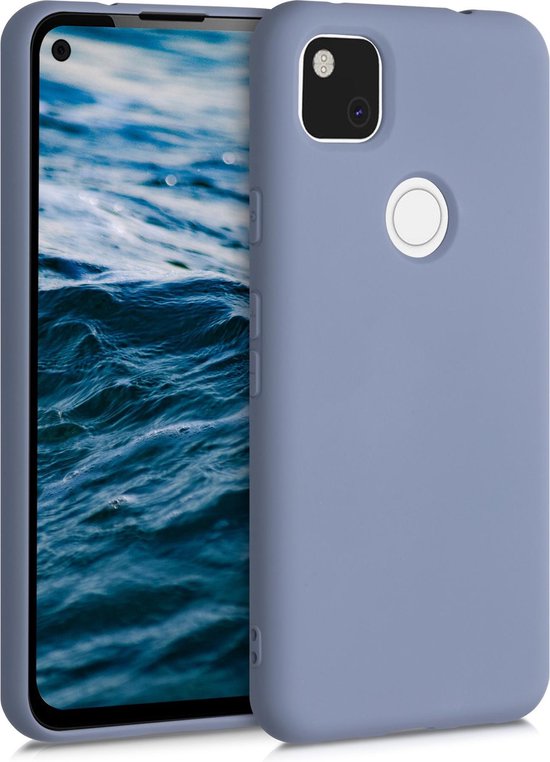 kwmobile telefoonhoesje geschikt voor Google Pixel 4a - Hoesje voor smartphone - Back cover in blauwgrijs