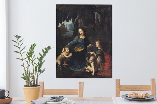 Tableau sur Toile La vierge aux rochers - Leonardo de Da Vinci - 60x80 cm - Décoration murale