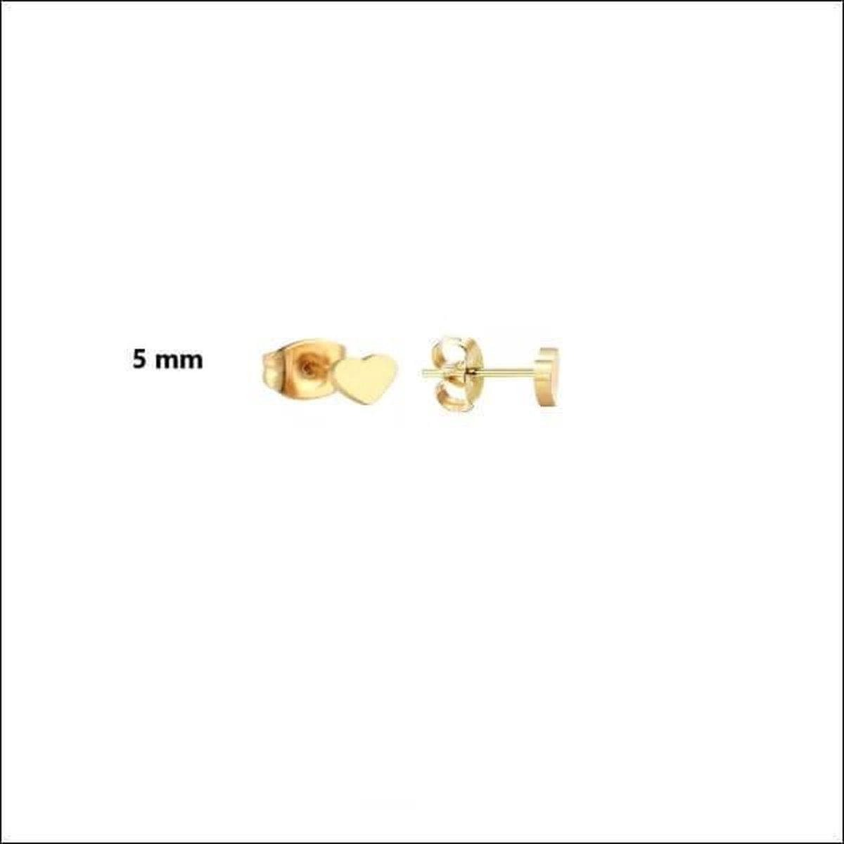 LOLIAS 14K Gouden Oorbellen voor Vrouwen en Mannen - Platte Achterkant Hypoallergeen Chirurgisch Stalen Set met Ster Maansteen CZ Screwback Kraakbeen Piercing