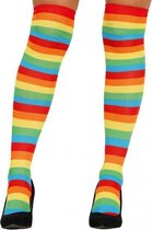 kniekousen gestreept dames polyester one-size