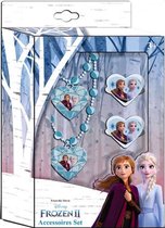 sieraden Frozen 2 meisjes blauw/wit 4-delig