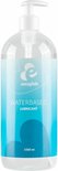 Bouteille transparente avec distributeur à pompe blanc. Dégradé bleu clair avec logo et texte 'easyglide WATERBASED LUBRICANT 1000 ml'.