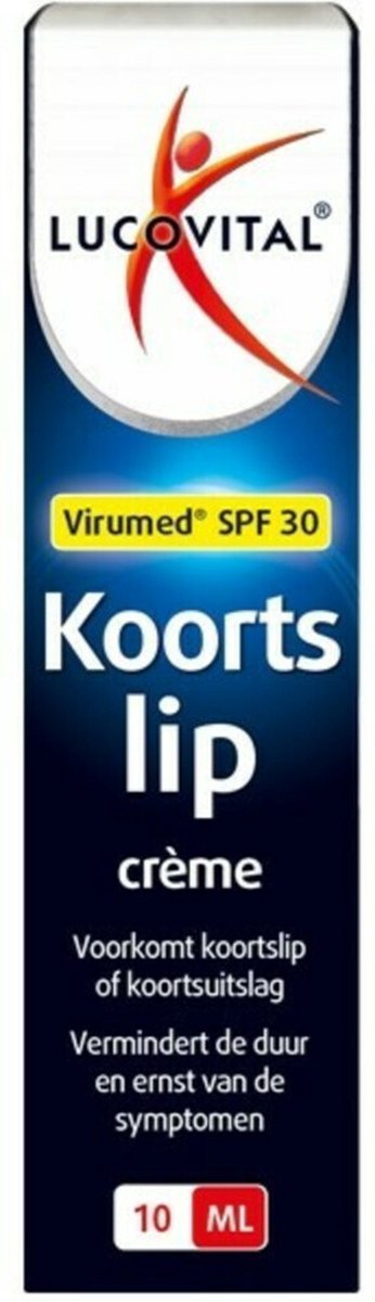 Goedkoopste Lucovitaal - Koortslip crème -10 milliliter - SPF 30 - Medisch Hulpmiddel