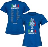 Italië Champions Of Europe 2021 Selectie T-Shirt - Blauw - Dames - L - 12