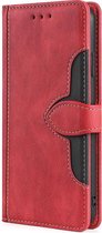 iPhone X Book Case Hoesje met Magnetische Sluiting - TPU - PU Leer - Pasjeshouder - Apple iPhone X - Rood