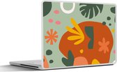 Laptop sticker - 14 inch - Monstera - Planten - Patronen - 32x5x23x5cm - Laptopstickers - Laptop skin - Cover