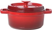 Cosy&Trendy Bergerac Burgundy Gietijzeren Pan - Braadpan - Kookpot met Deksel - ø22cm - 2,8l - Gietijzer - Ook Geschikt voor Inductie
