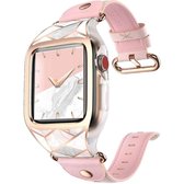Supcase Apple Watch Bandje - 44mm - Cosmo Case Watchband - Roze Marmer