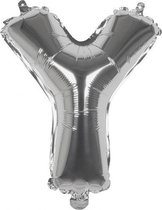 ballon letter Y zilver 36 cm