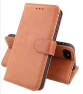BAOHU Klassiek Design - Echt Lederen Hoesje - Book Case Portemonnee Telefoonhoesje - Geschikt voor iPhone SE 2020 - iPhone 8 - iPhone 7 - Cognac