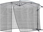 Bol.com Muskietennet - Parasol - Muggennet - Muggen - Klamboe - Vliegengordijn voor parasol - ø 3m x h 2.6 m aanbieding