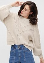 Object Trui Objhalsey Knit Pullover 116 23036274 Silver Gray Dames Maat - XS