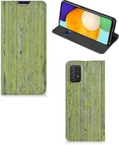 Telefoon Hoesje Geschikt voor Samsung Galaxy A03s Wallet Case Green Wood