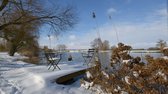 Fotobehang winterlandschap langs de Vecht 450 x 260 cm