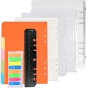 Tabbladen - Zinaps A5 Vul papierset, gekleurde verdelers, ziplock-enveloppen, notitie vlaggen, indextabs (WK 02131)