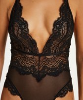 Hunkemöller Dames Lingerie Body Chiara  - Zwart - maat L