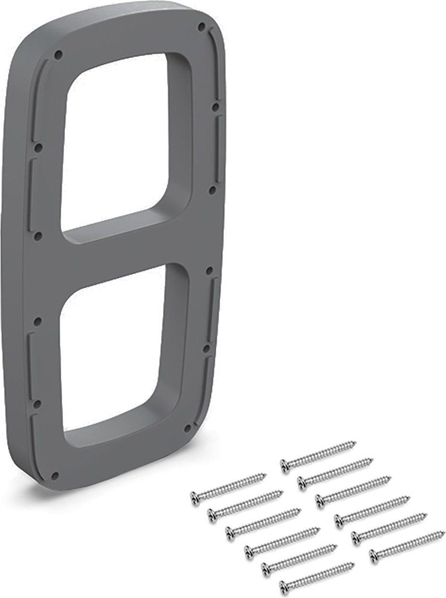 Emuca Zijsupplement lateraal voor de opvouwbare garderobestang Sling - Kunststof - Titanium
