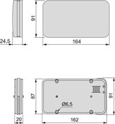 Emuca Mechanisme voor vouwdeuren Miniwinch met afdekkap, 10 kg, Staal en kunststof, Grijs.