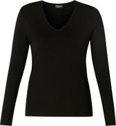 BASE LEVEL CURVY Alize Jersey Shirt - Black - maat 4(54/56)