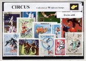 Circus – Luxe postzegel pakket (A6 formaat) : collectie van 25 50 verschillende postzegels van circus – kan als ansichtkaart in een A6 envelop - authentiek cadeau - kado - geschenk