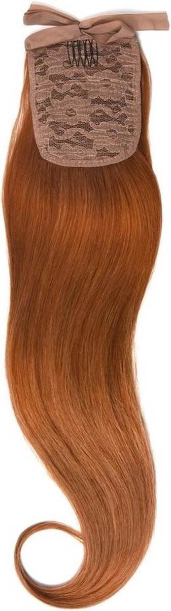 Remy Human Hair Extensions Ponytail straight rood 350#