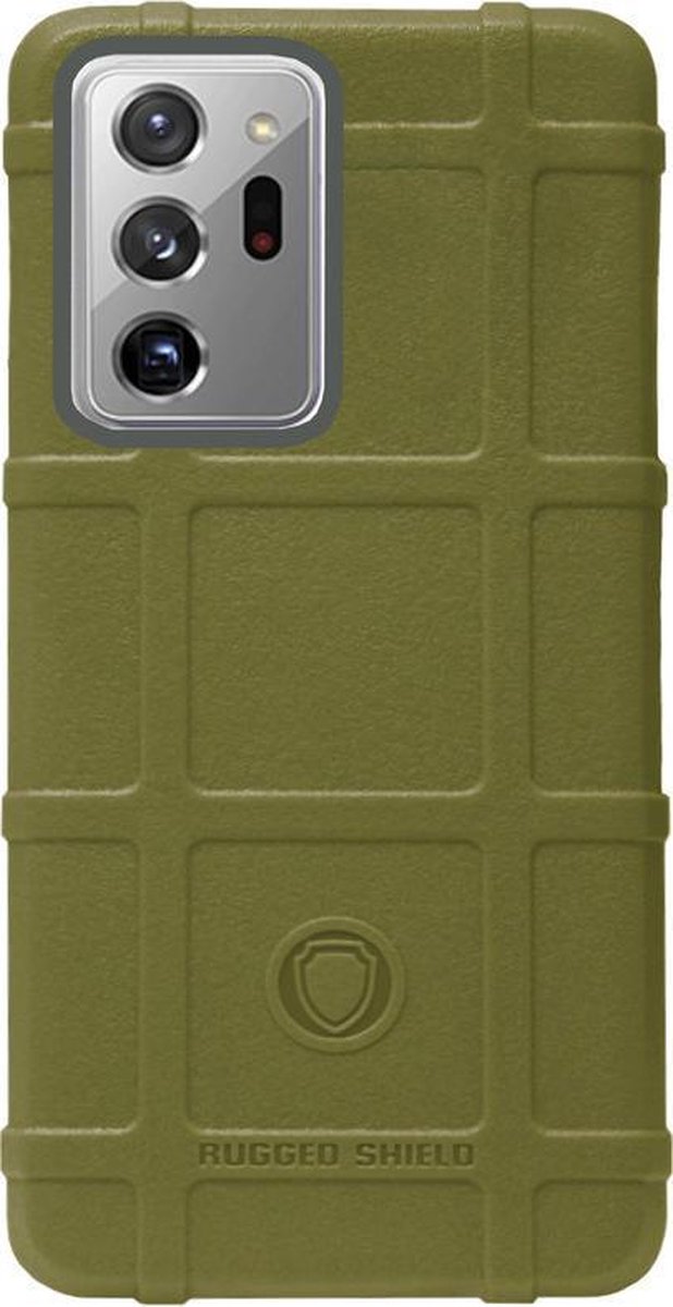 RUGGED SHIELD Rubber Bumper Case Hoesje Geschikt voor Samsung Galaxy Note 20 Ultra - Groen