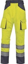 Delta Plus Hi-vis Mach werkbroek polyester/katoen - Fluor geel | Grijs - M