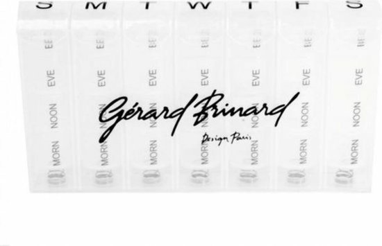Gérard Brinard pillendoos weekplannig transparant