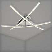 Navaris verstelbare LED plafondlamp - Ontwerp de lamp naar eigen wens - Chromen afwerking - Verlichting voor woonkamer, slaapkamer en eetkamer