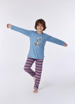 Woody pyjama jongens - blauw - wasbeer - 212-1-PLS-S/858 - maat 176