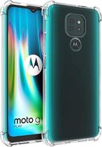 Hoesje Geschikt voor: Motorola Moto G9 Play / E7 Plus - Anti Shock Silicone Bumper - Transparant