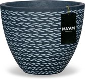 MA'AM Eve - Bloempot - Rond - D44x36 - Zwart - Modern Hippe Plantenpot - Trendy - Scandinavisch Desig