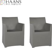 S/2 Dining Armchair Poly-ethylene Taupe