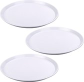 Set van 10x stuks wit rond horeca dienblad van kunststof 34 cm - Serveren - Serveerblad