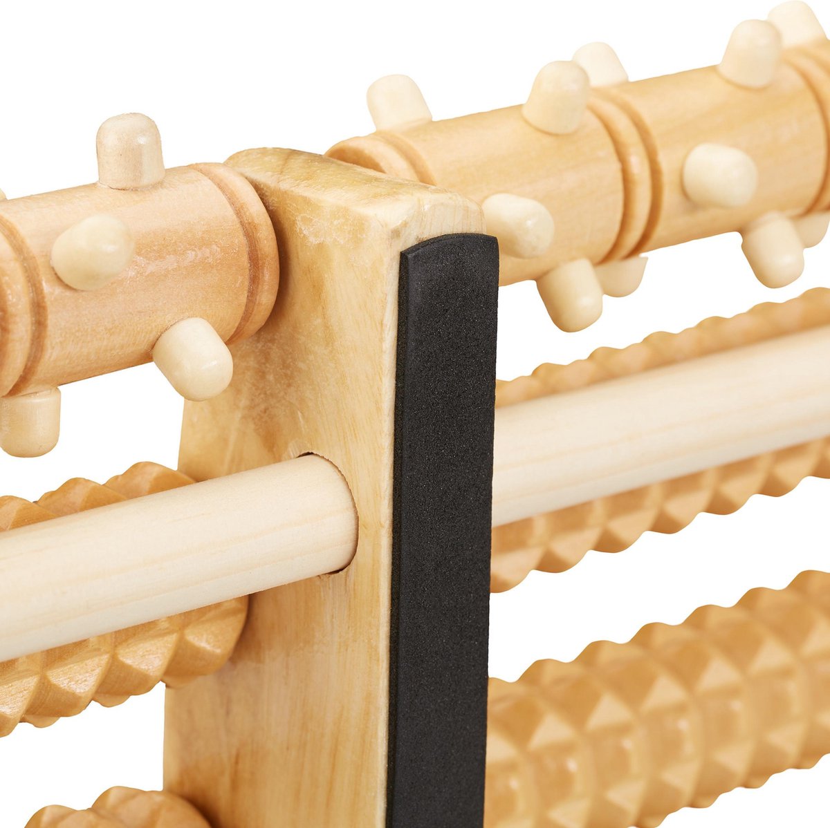 Afbeelding 3 van relaxdays houten voetmassage roller - voetmassage - 2 voeten - voetroller - massageroller
