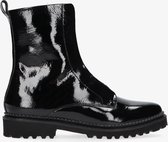 Tango | Bee 5136-d black patent leather blind closure boot - black sole | Maat: 39