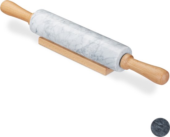 Deegroller marmer – hout – wit