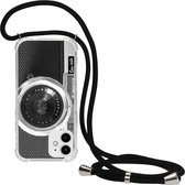 Casetastic Apple iPhone 12 Mini Hoesje met koord - Lanyard Case - Camera Print