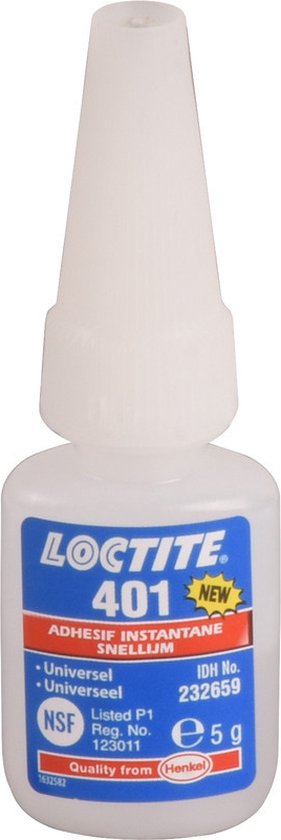 Loctite snellijm 401-5gr tube cyanoacrylaat 31778