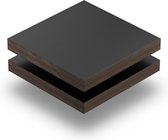 HPL plaat 6 mm dik - 60 x 60 cm - Structuur Zwart