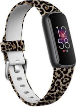 Siliconen Smartwatch bandje - Geschikt voor Lucky Leopard Fitbit Luxe siliconen bandje - Strap-it Horlogeband / Polsband / Armband - Maat: Maat L