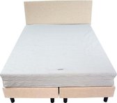 Bedworld Boxspring 160x220 - Stevig - Lederlook - Wit (MD920)