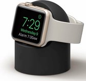 Silicone Circle Design Standaard Voor geschikt voor Apple Watch series - Zwart | Watchbands-shop.nl