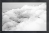 JUNIQE - Poster in houten lijst Above the Clouds -20x30 /Grijs & Wit