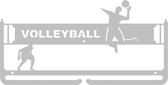 Volleyball Medaillehanger RVS (35cm breed) - Nederlands product - sportcadeau - topkado - medalhanger - medailles - volleybal - sport cadeau - topkado - medalhanger